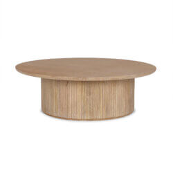 MERCANA TERRA LIGHT BROWN FLUTER ROUND COFFEE TABLE 69878 kleinburg
