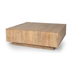 MERCANA HAYDEN LIGHT BROWN WOOD SQUARE COFFEE TABLE 70119 burlington