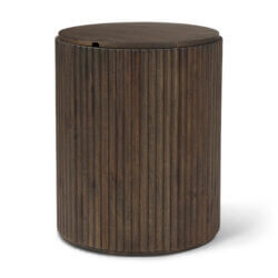 MERCANA TERRA DARK BROWN FLUTER SIDE TABLE 69881 ottawa