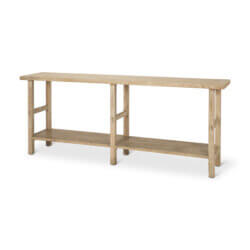 MERCANA ROSIE LARGE BLONDE WOOD CONSOLE TABLE 70490 quebec city