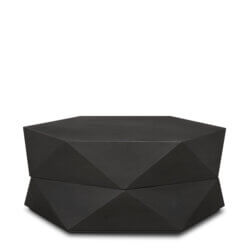 MERCANA ARRETO HEXAGONAL BLACK WOOD COFFEE TABLE 70567 winnipeg