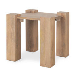 MERCANA BETH WOOD SQUARE ACCENT TABLE 70633 port elgin