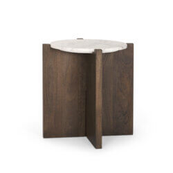 MERCANA BIANCA MARBLE ROUND ACCENT TABLE 70680 kingston