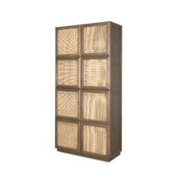 MERCANA SINA NATTURAL RATTAN 2 DOOR CURIO CABINET 70816 kleinburg