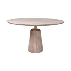 MERCANA MAXWELL 54" LIGHT BROWN PEDESTAL TABLE 69032-AB stouffville