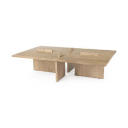 MERCANA AIDA LIGHT BROWN WOOD COFFEE TABLE 69186 waterloo