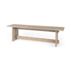 MERCANA AIDA LIGHT GRAY WOOD DINING BENCH 69195 nobleton