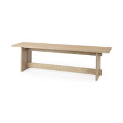 MERCANA AIDA LIGHT BROWN WOOD DINING BENCH 69196 bracebridge