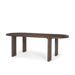 MERCANA SOHAN DARK ELM WOOD DINING TABLE 70853 caledon