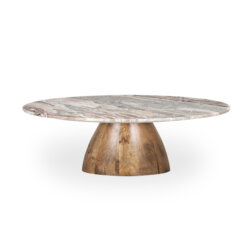 MERCANA ALLYSON ROUND MARBLE TOP COFFEE TABLE 71102-AB montreal