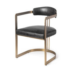 MERCANA HOLLYFIELD DINING CHAIR BLACK LEATHER 50414 vancouver