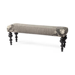 MERCANA ALHAMBRA GRAY FABRIC BENCH 67494 mississauga