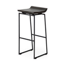MERCANA GIVENS BAR STOOL BLACK WOOD SEAT 67853 belleville