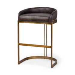 MERCANA HOLLYFIELD BAR STOOL BLACK LEATHER 67080 perth