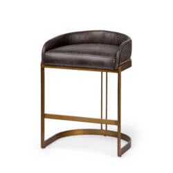 MERCANA HOLLYFIELD COUNTER STOOL BLACK LEATHER 67079 monton