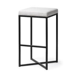 MERCANA FRODO BAR STOOL WHITE FABRIC 68445 grimsby