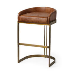 MERCANA HOLLYFIELD BAR STOOL BROWN LEATHER 68574 ottawa