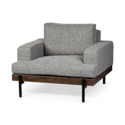 MERCANA COLBURNE GRAY FABRIC ACCENT CHAIR 68757 niagara