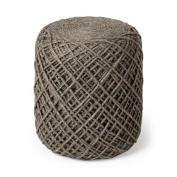 MERCANA ALLIUM DARK BROWN HANDWOVEN POUF 68730 woodbridge