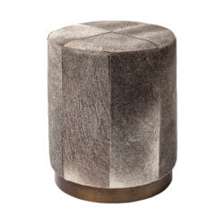 MERCANA ZAHAVI COWHIDE ROUND OTTOMAN 69056 halifax