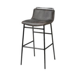MERCANA KAVALAN BAR STOOL EBONY LEATHER 68766 markham