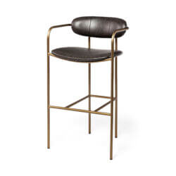 MERCANA PARKER BAR STOOL BROWN FAUX LEATHER 69363 edmonton