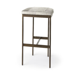 MERCANA MILLIE COWHIDE GOLD METAL BAR STOOL 69385 monton