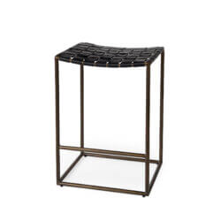 MERCANA CLARISSA BLACK LEATHER COUNTER STOOL 69392 kingston