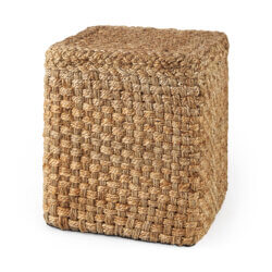 MERCANA AYLIN SQUARE BROWN JUTE POUF 69447 oakville