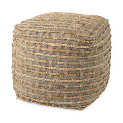 MERCANA BINITA STRIPED HEMP AND COTTON POUF 69509 calgary