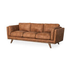MERCANA BROOKS BROWN FAUX LEATHER SOFA 69619 oakville