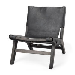 MERCANA ELODIE BLACK LEATHER ACCENT CHAIR 69628 kelowna