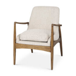 MERCANA WESTAN CREAM FABRIC ACCENT CHAIR 69816 calgary