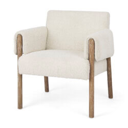 MERCANA ASHTON CREAM BOUCLE FABRIC ACCENT CHAIR 69818 montreal