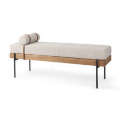 MERCANA COLBURNE CREAM FABRIC BENCH 70039 ottawa