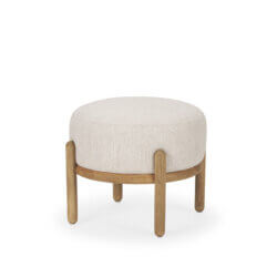 MERCANA GWYNN BEIGE FABRIC POUF 70571 perth