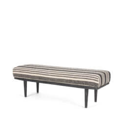 MERCANA SHAE BLACK AND CREAM FABRIC BENCH 71005 waterloo