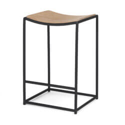 MERCANA TANIEL COUNTER STOOL LIGHT BROWN WOOD SEAT 70818 newmarket