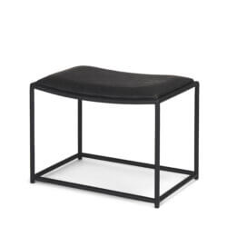 MERCANA TANIEL STOOL BLACK LEATHER 70823 woodbridge