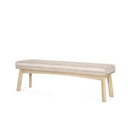MERCANA TAIMO STRIPED FABRIC BENCH 70846 belleville