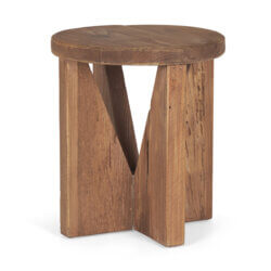 MERCANA TAHLIA ROUND WOOD STOOL 70887 vancoouver