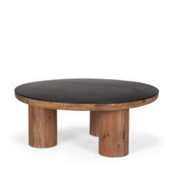 MERCANA TUCSON ROUND BLACK TOP COFFEE TABLE 70888-AB sarnia