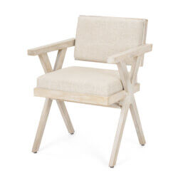 MERCANA TOPANGA CREAM FABRIC DINING CHAIR 68505 caledon
