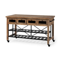 MERCANA STUART SOLID WOOD TOP KITCHEN ISLAND 67103 gatineau