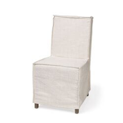 MERCANA ELBERT CREAM SLIP-COVER DINING CHAIR SET OF TWO 68188 montreal