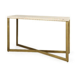 MERCANA FAYE GOLD METAL CONSOLE TABLE 69182 quebec city