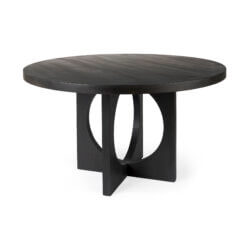 MERCANA LIESL BLACK WOOD CIRCULAR DINING TABLE 69185 toronto