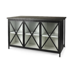 MERCANA DIMITRA DARK IRON KITCHEN ISLAND 69211 kingston