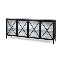 MERCANA AURELIA DARK IRON FOUR DOOR CABINET 69266 port perry