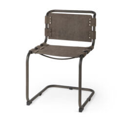 MERCANA BERBICK BROWN SUEDE DINING CHAIR 69275 aurora